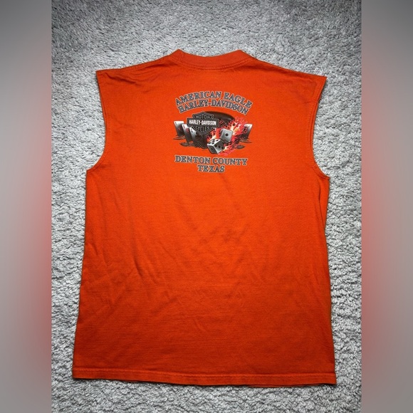 Harley Davidson Shirt Mens Large Sleeveless Crewneck Tank HD Motorcycles Dice - Picture 5 of 5